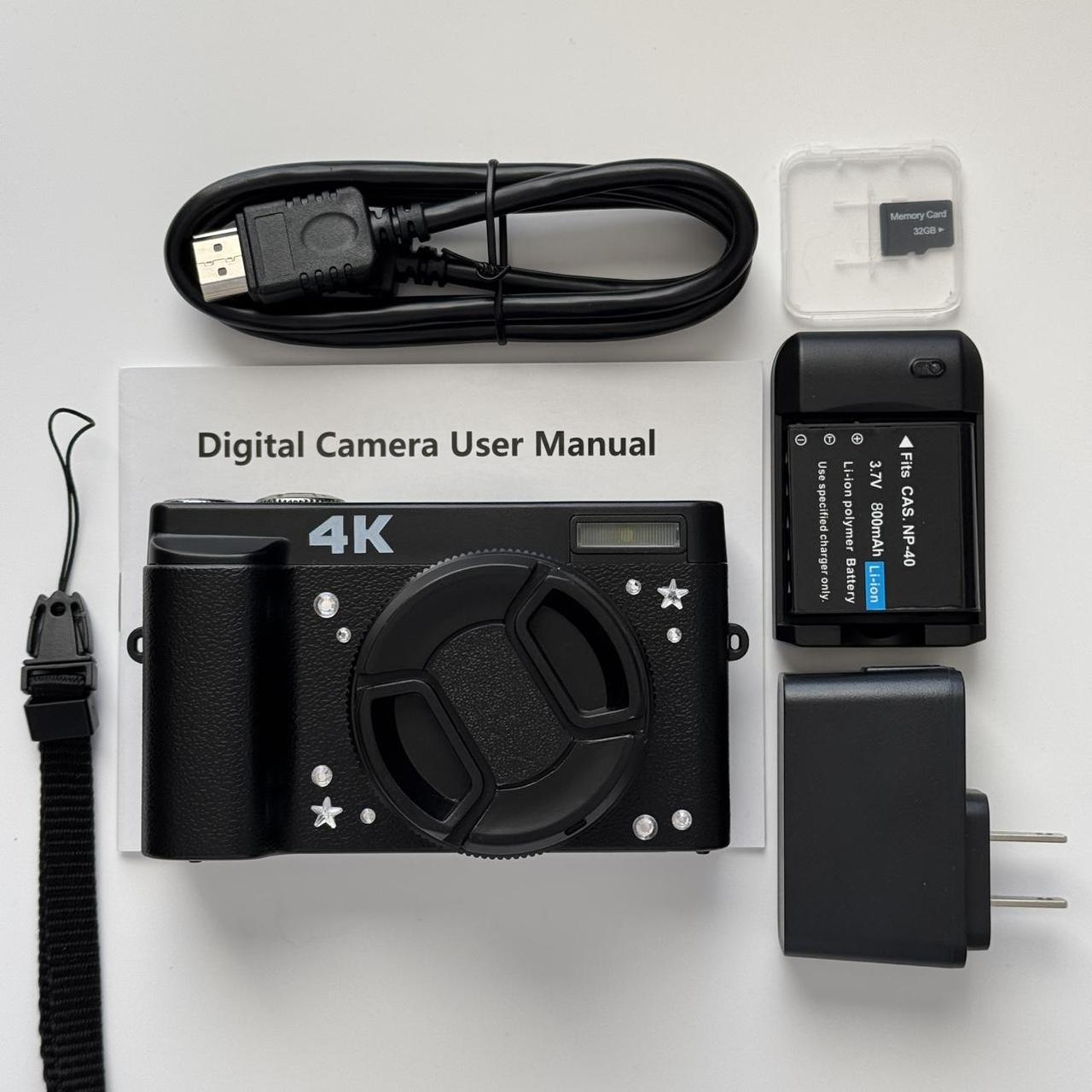 4K UltraHD Digital Camera  ‧˚ ⟡ 🎱 In Box Bundle♡...